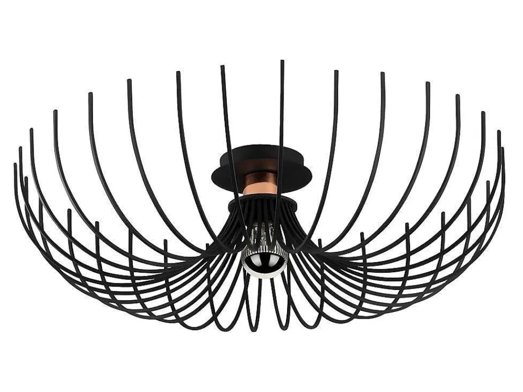 Plafondlamp Aspendos - D.56 X H. 16 Cm - Zwart-Vente-unique