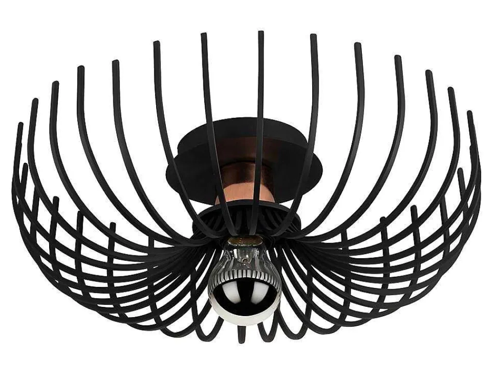 Plafondlamp Aspendos - D.36 X H. 12 Cm - Zwart-Vente-unique Outlet