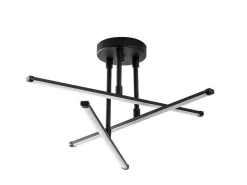 Plafondlamp Met Ledverlichting Van Metaal - L51 X H26 Cm - Zwart - Heras-OZAIA