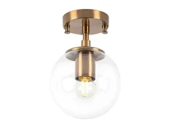 Plafondlamp Van Metaal Met Bol -D. 15 Cm X H. 23 Cm - Vintage - Barlati-OZAIA Discount