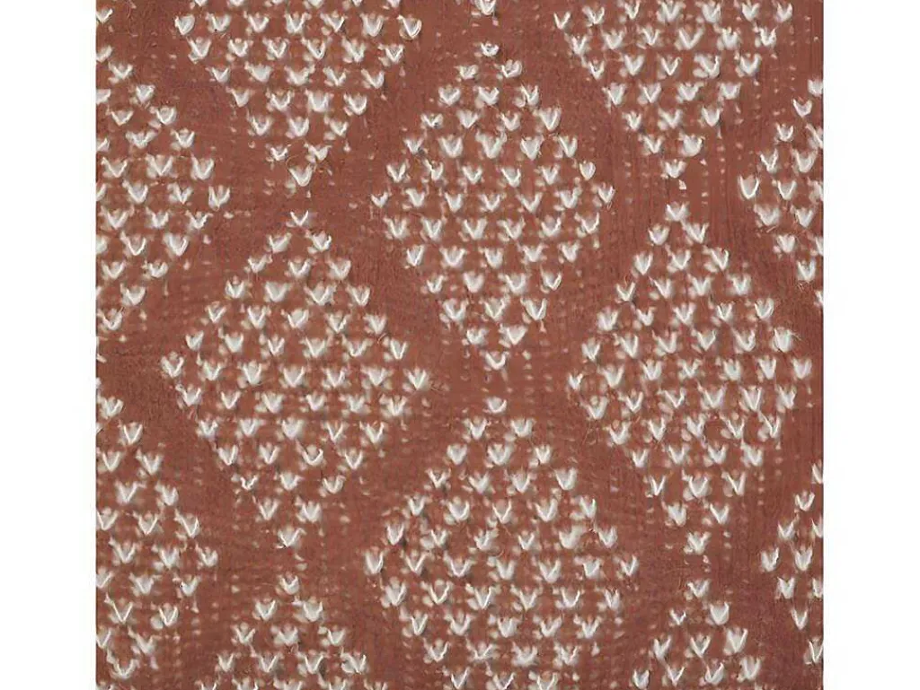 Plaid Oyace - Acryl En Wol - 130 X 170 Cm - Ivoor En Rood-OZAIA Clearance