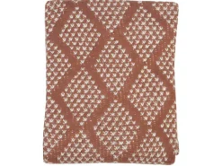 Plaid Oyace - Acryl En Wol - 130 X 170 Cm - Ivoor En Rood-OZAIA Clearance