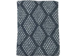 Plaid Oyace - Acryl En Wol - 130 X 170 Cm - Ivoor En Blauw-OZAIA Clearance