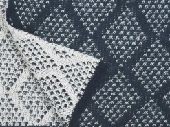 Plaid Oyace - Acryl En Wol - 130 X 170 Cm - Ivoor En Blauw-OZAIA Clearance