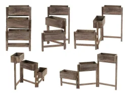 Plantenrek Staand Rek, Bruin-Vente-unique Clearance