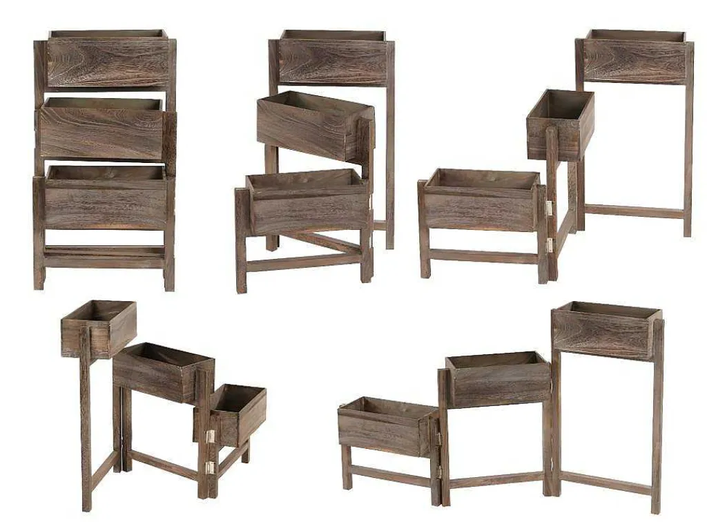 Plantenrek Staand Rek, Bruin-Vente-unique Clearance