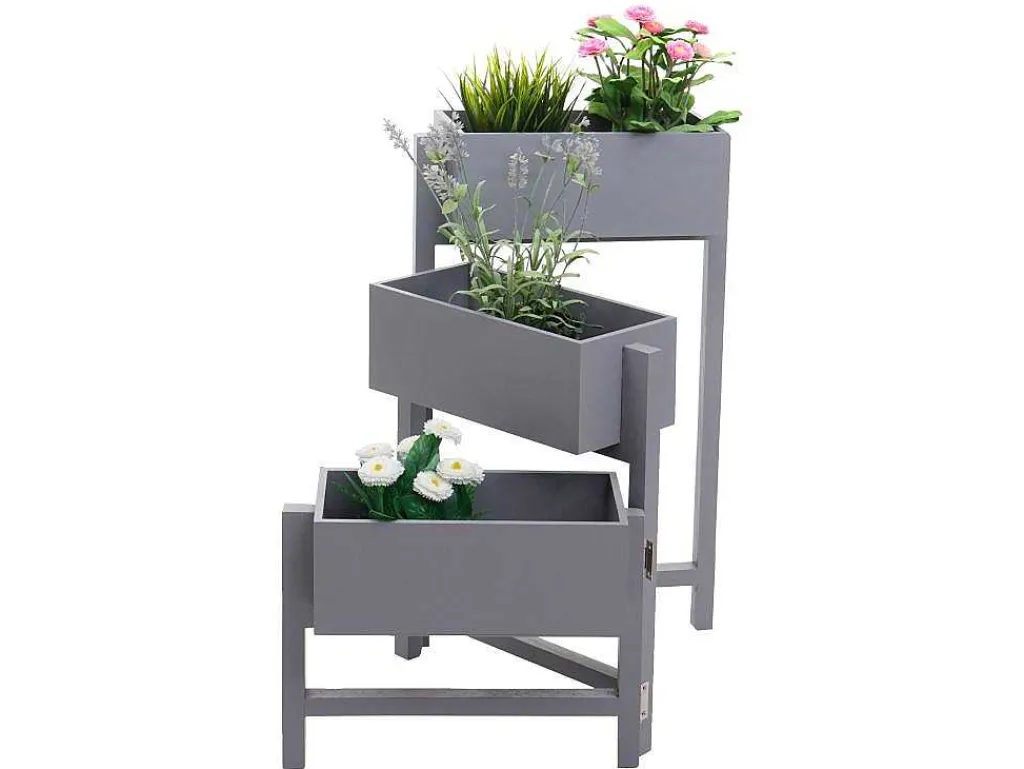 Plantenrek Staand Rek, Grijs-Blauw-Vente-unique Online