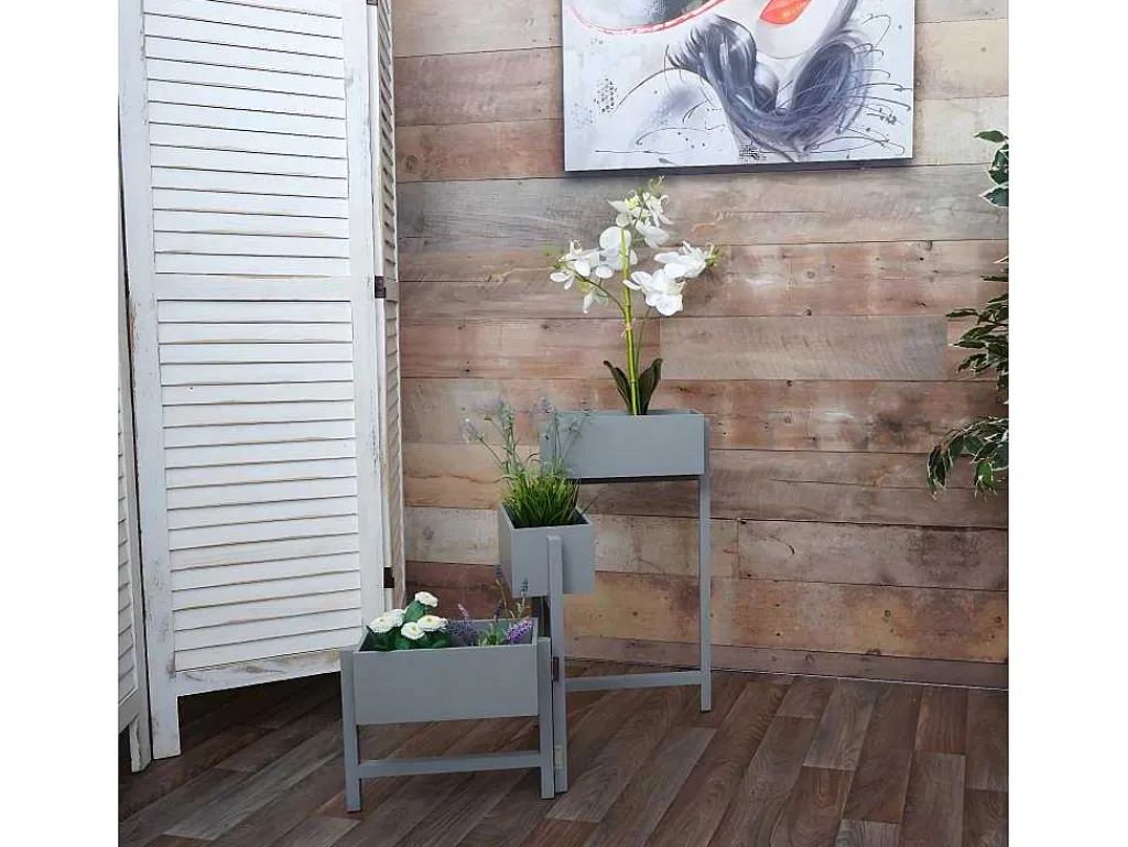 Plantenrek Staand Rek, Grijs-Blauw-Vente-unique Online