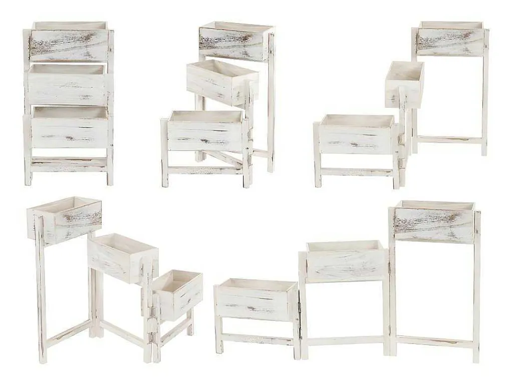 Plantenrek Staand Rek, Wit-Vente-unique Clearance