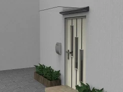 Platte Deurluifel Van Aluminium 140 X 90 Cm Met Ledverlichting - Luxama-Vente-unique