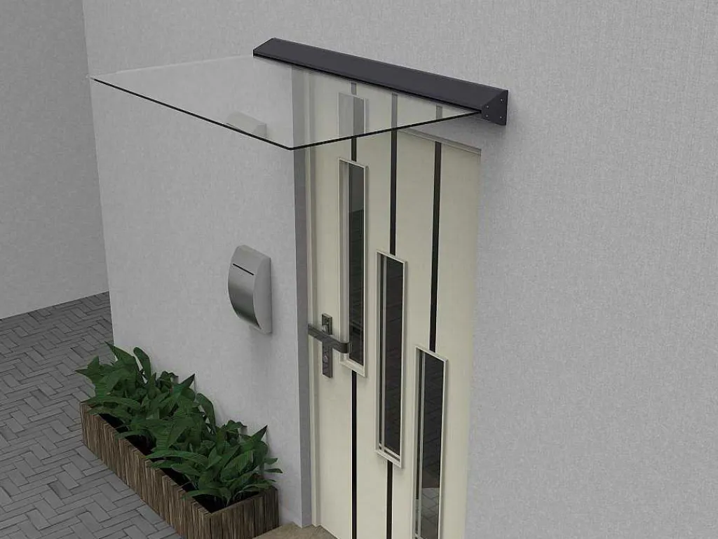 Platte Deurluifel Van Aluminium 140 X 90 Cm Met Ledverlichting - Luxama-Vente-unique