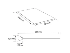 Platte Deurluifel Van Aluminium 140 X 90 Cm Met Ledverlichting - Luxama-Vente-unique