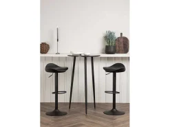 Plaza Barmeubelset Bartafel Zwart En 2 Adesto Barstoelen Zwart.-Vente-unique Hot