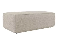 Poef In Beige Textuurstof Amelia-Vente-unique Outlet