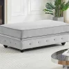 Poef Met Opbergruimte Van Lichtgrijs Velours Chesterfield-Vente-unique New