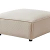 Poef Van Beige Ribfluweel Borore - Van-PASCAL MORABITO
