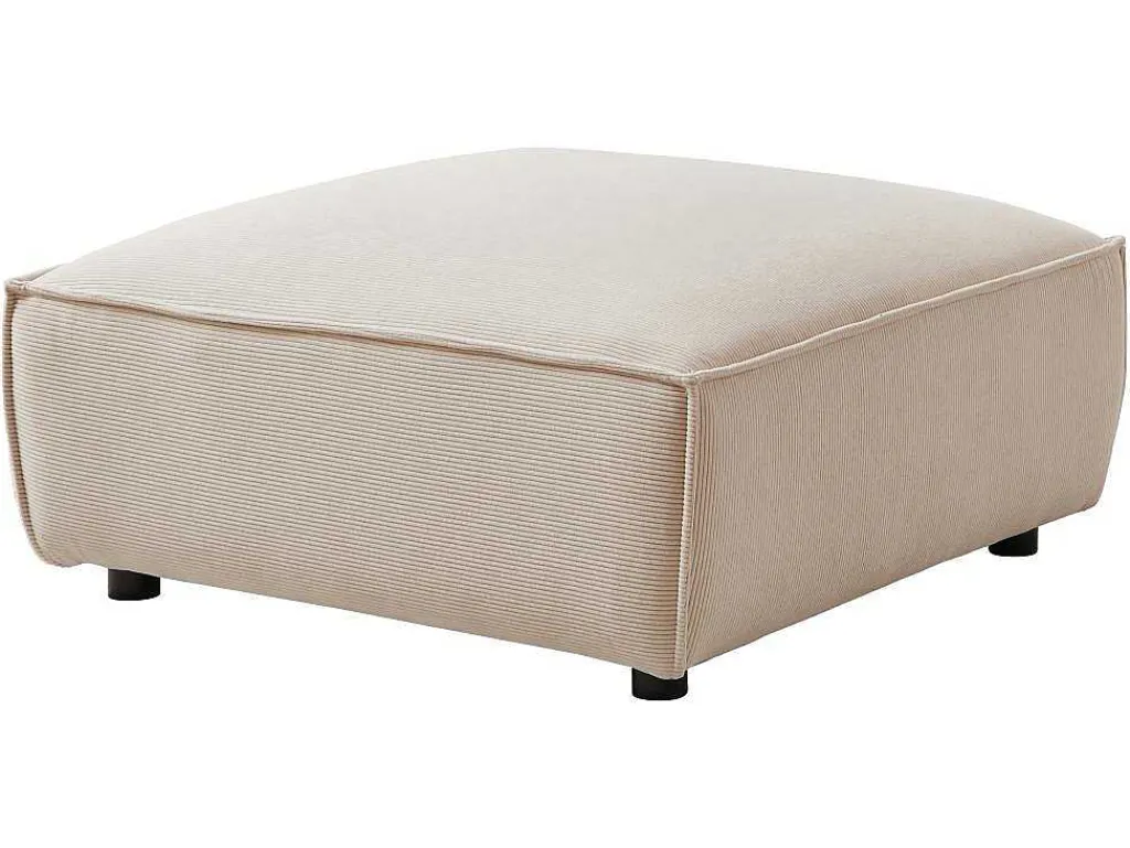 Poef Van Beige Ribfluweel Borore - Van-PASCAL MORABITO
