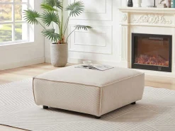 Poef Van Beige Ribfluweel Borore - Van-PASCAL MORABITO