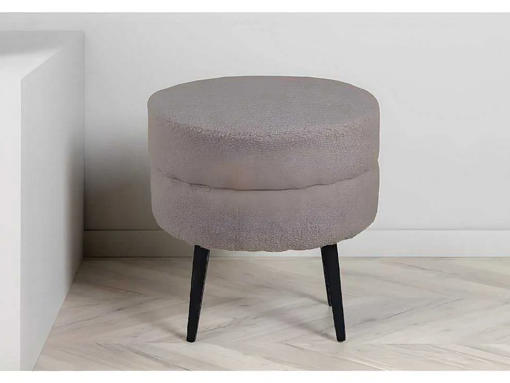 Pot Poef O40Cm Beige.-Venture Home