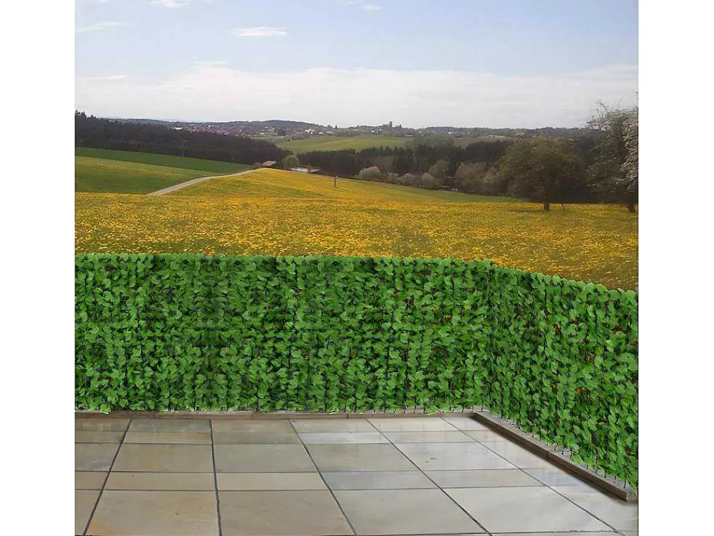 Privacyscherm Balkon N77 Ii Blad, 500X100Cm Licht Blad-Vente-unique Hot