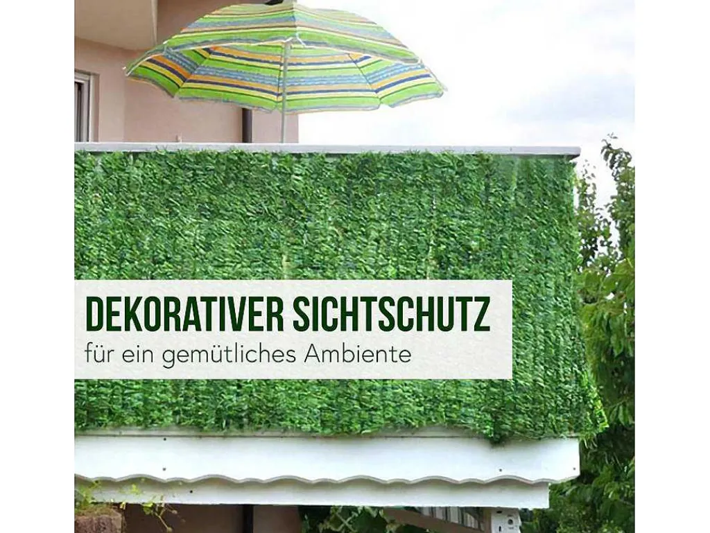 Privacyscherm Balkon N77 Ii Blad, 500X100Cm Licht Blad-Vente-unique Hot