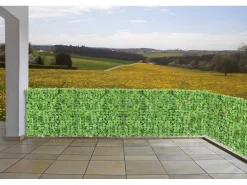 Privacyscherm Balkon N77 Ii Blad, 300X150Cm Licht Blad-Vente-unique