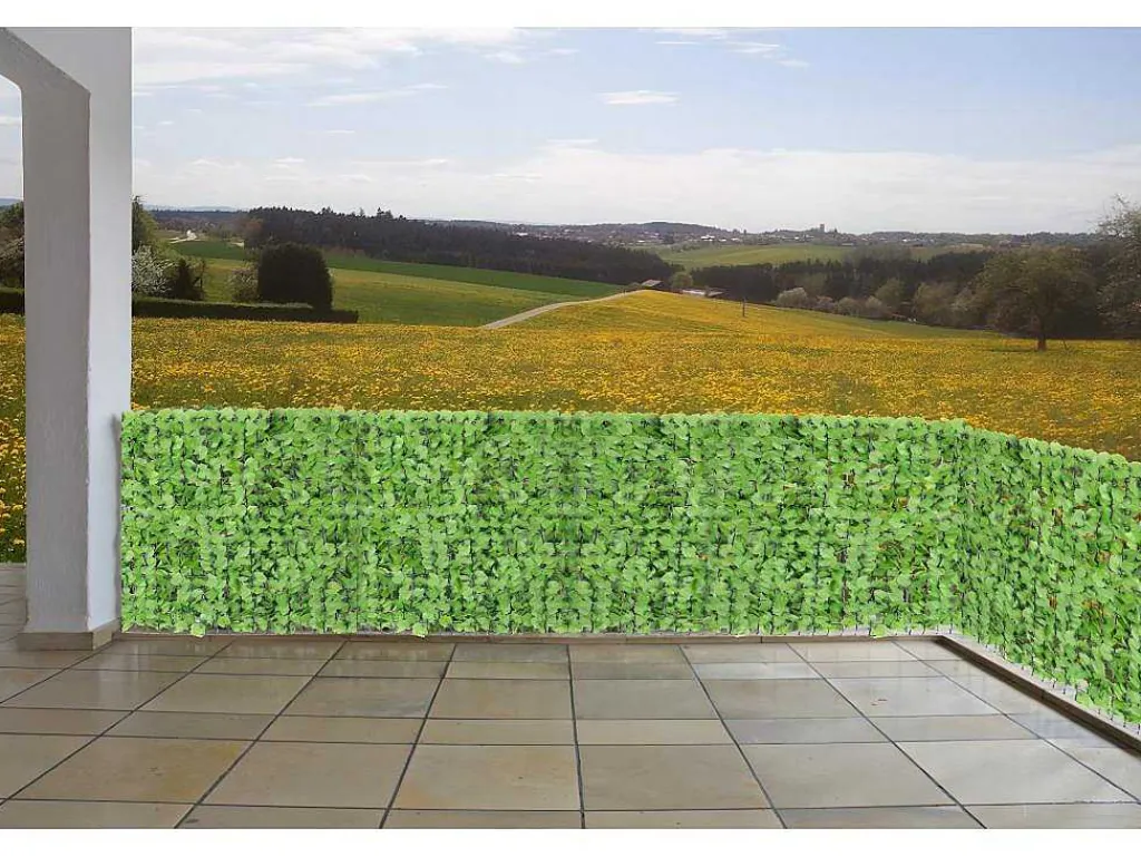 Privacyscherm Balkon N77 Ii Blad, 300X150Cm Licht Blad-Vente-unique