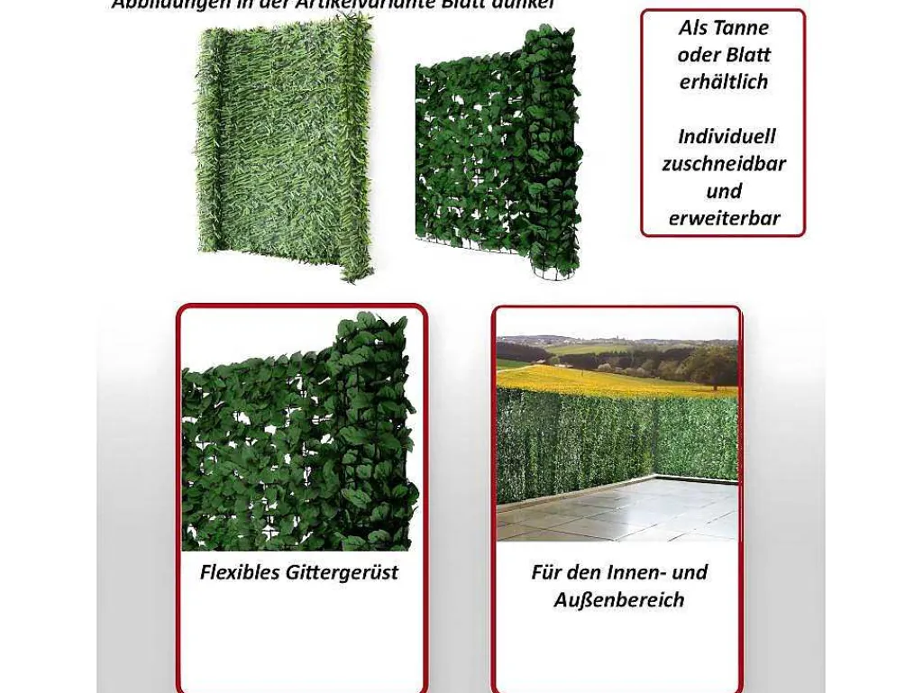 Privacyscherm Balkon N77 Ii Blad, 500X150Cm Donker Blad-Vente-unique Outlet