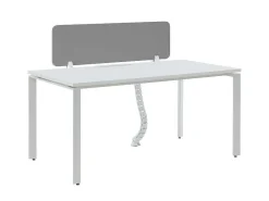 Professioneel Bureau Voor 1 Persoon - Wit - L160 Cm - Met Afscheiding - Downtown-Workēa Sale