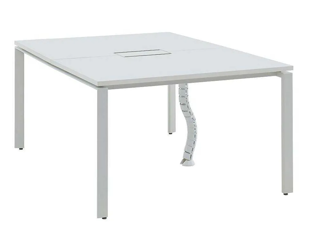 Professioneel Bureau Voor 2 Personen - Wit - L120 Cm - Downtown-Workēa Discount