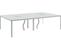 Professioneel Bureau Voor 4 Personen - Wit - L140 Cm - Downtown-Workēa Outlet