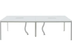 Professioneel Bureau Voor 4 Personen - Wit - L140 Cm - Downtown-Workēa Outlet