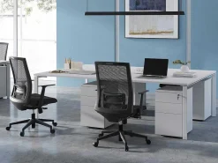 Professioneel Bureau Voor 4 Personen - Wit - L140 Cm - Downtown-Workēa Outlet