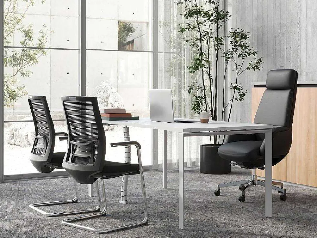 Professioneel Bureau Voor 1 Persoon - Wit - L140 Cm - Downtown-Workēa Outlet