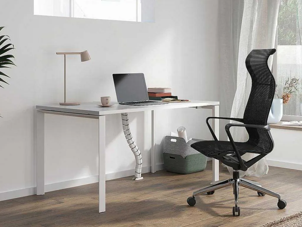 Professioneel Bureau Voor 1 Persoon - Wit - L140 Cm - Downtown-Workēa Outlet