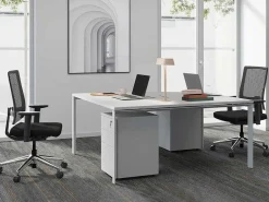 Professioneel Bureau Voor 2 Personen - Wit - L140 Cm - Downtown-Workēa New
