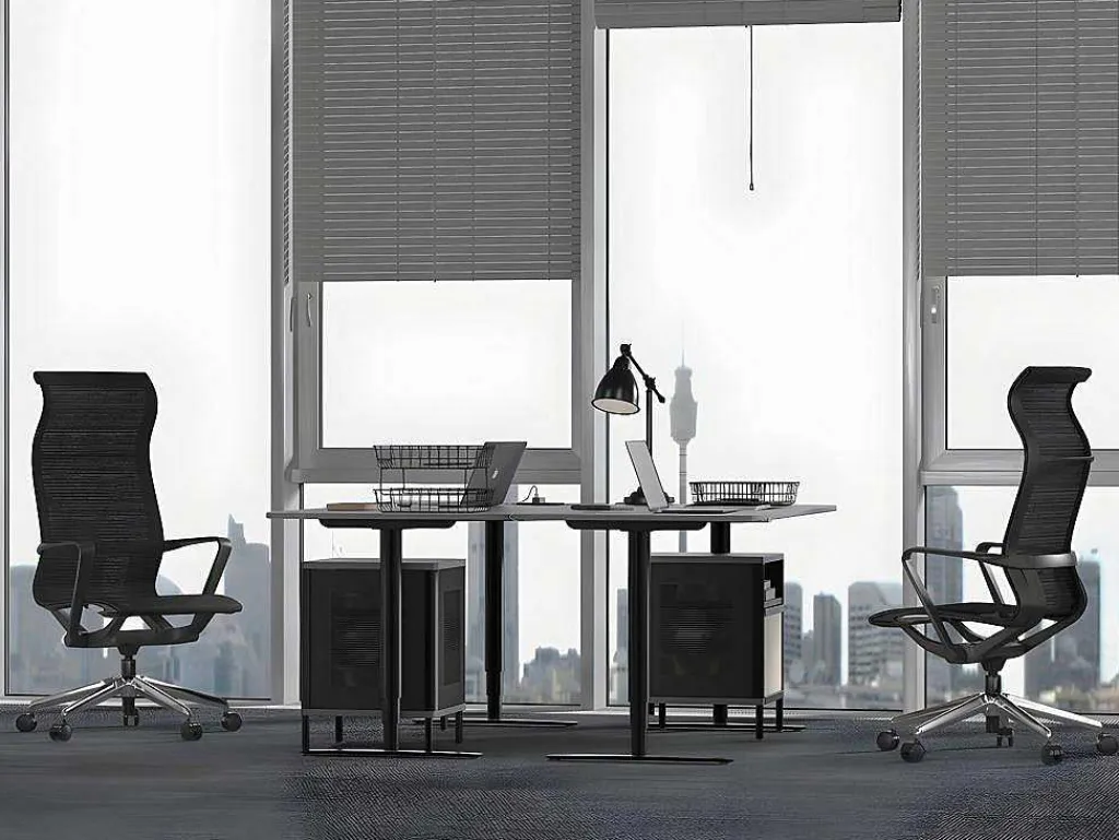 Professionele Bureaustoel - Stof - Zwart - Ladefense-Workēa Online