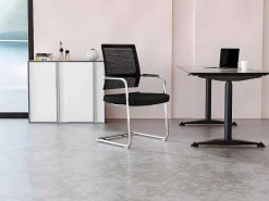 Professionele Bureaustoel - Stof En Verchroomd Metaal - Zwart - Marunouchi-Workēa Outlet