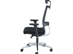 Professionele Ergonomische Bureaustoel - Met Hoofdsteun - Stof - Zwart - Wallstreet-Workēa Best