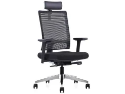 Professionele Ergonomische Bureaustoel - Met Hoofdsteun - Stof - Zwart - Wallstreet-Workēa Best