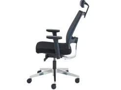 Professionele Ergonomische Bureaustoel - Met Hoofdsteun - Stof - Zwart - Wallstreet-Workēa Best