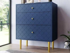 Ragement Ladekast Voor Slaapkamer - 3 Lades - Donkerblauw-ModernLuxe Discount