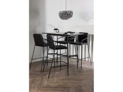 Rax Barmeubelset Bartafel Zwart En 4 Tvist Barstoelen Zwart.-Vente-unique Clearance