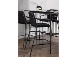 Rax Barmeubelset Bartafel Zwart En 4 Tvist Barstoelen Zwart.-Vente-unique Clearance