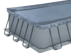 Rechthoekig Grijs Buizenzwembad Met Filterpomp Met Patroon - L549 X D274 X H132 Cm - Zamora-Vente-unique Clearance