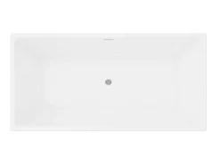 Rechthoekig Halfvrijstaand Bad - 248 L - 170 X 80 X 58 Cm - Wit - Acryl - Pikaia-Shower & Design
