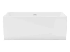 Rechthoekig Halfvrijstaand Bad - 202 L - 150 X 75 X 58 Cm - Wit - Acryl - Pikaia-Shower & Design Outlet