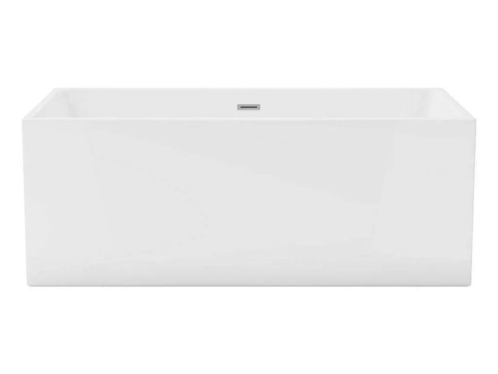 Rechthoekig Halfvrijstaand Bad - 202 L - 150 X 75 X 58 Cm - Wit - Acryl - Pikaia-Shower & Design Outlet