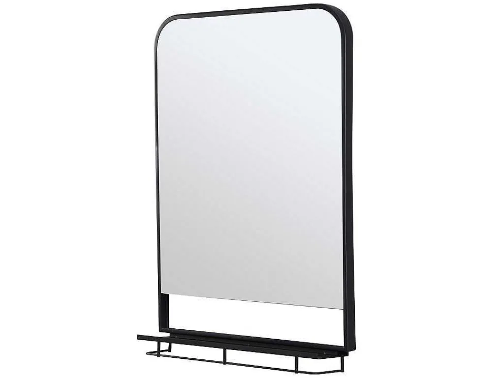 Rechthoekige Badkamerspiegel Met Opbergplankje - 60 X 80 Cm Erasmo-OZAIA Clearance