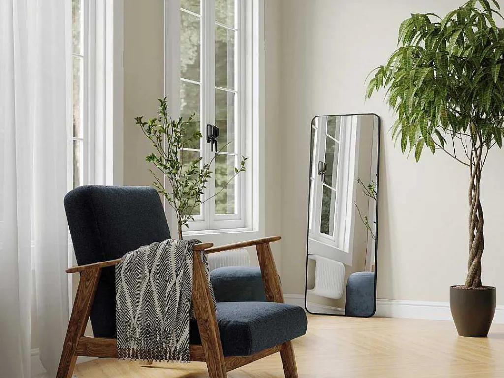 Rechthoekige Badkamerspiegel Met Zwarte Contour - 140X50 Cm - Demetria-OZAIA Best